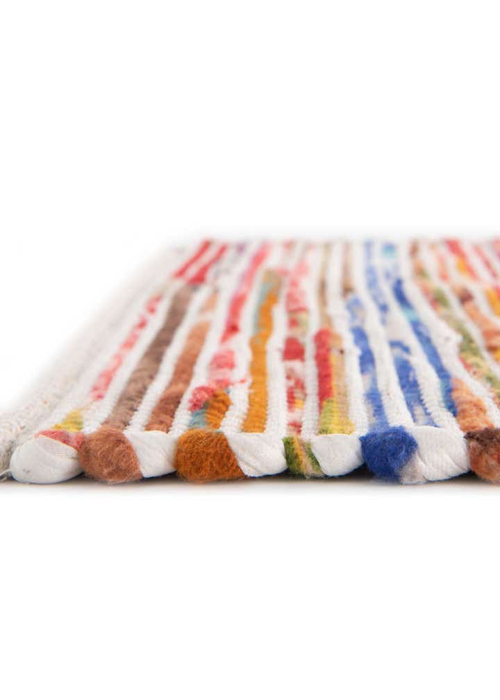 2' x 8' Hand Woven Chindi Cotton Runner Rug