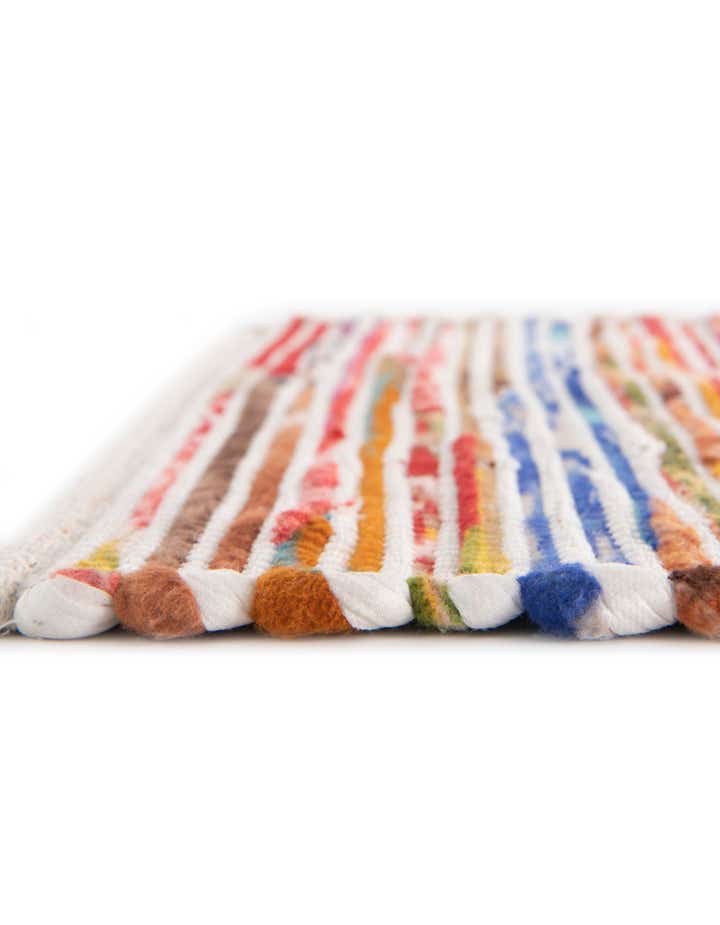 2' x 8' Hand Woven Chindi Cotton Runner Rug