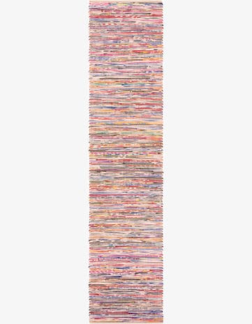 2' 7 x 12' Hand Woven Chindi Cotton Runner Rug