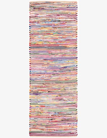 2' x 6' 1 Hand Woven Chindi Cotton Runner Rug