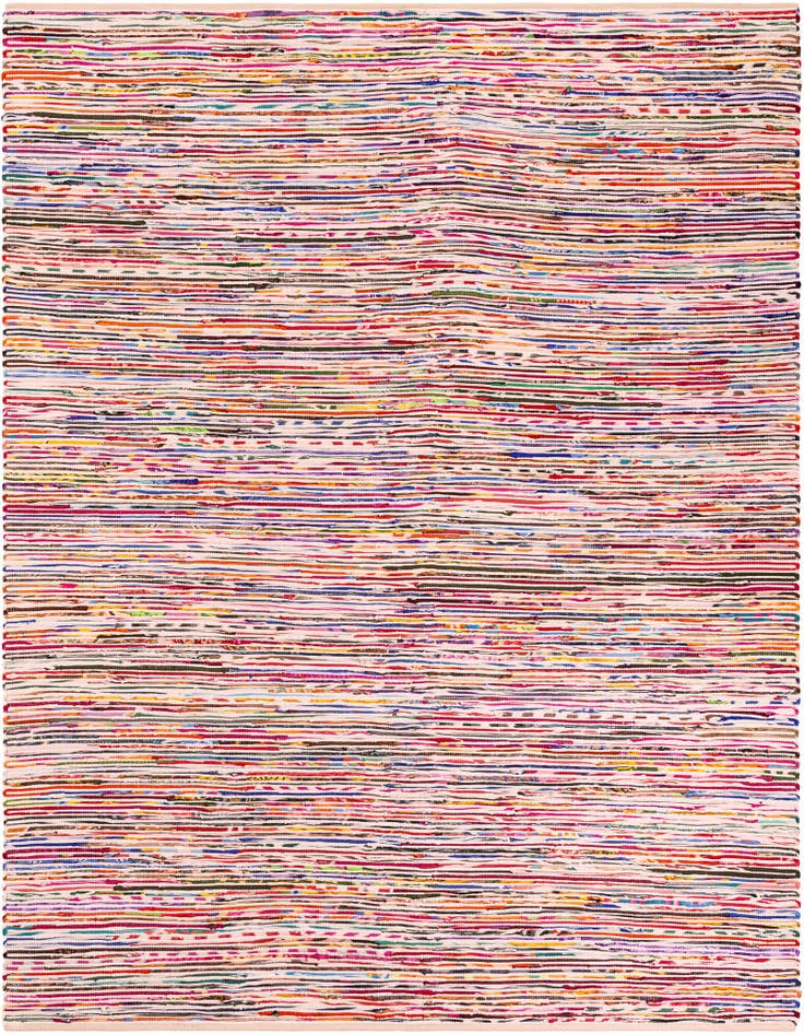 Detail image of 10' x 10' Hand Woven Chindi Cotton Square Rug