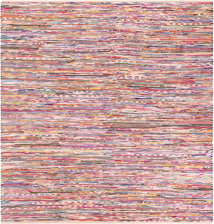 Detailansicht von 305cm x 305cm Handgewebt Chindi Cotton Quadrat Teppich