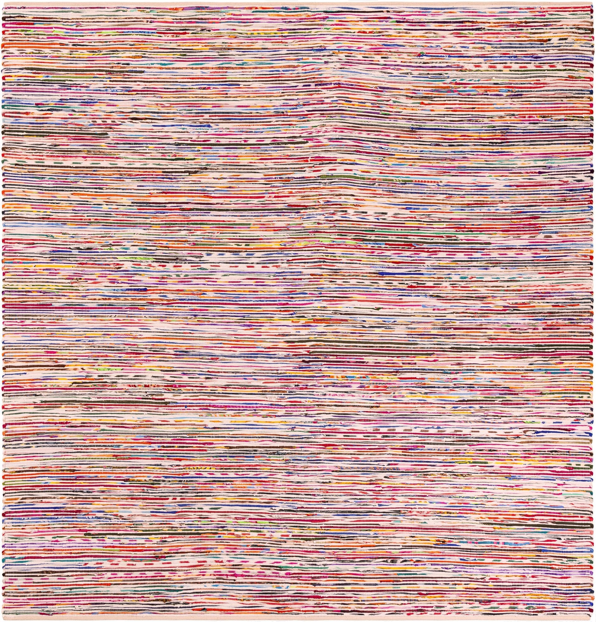 10' x 10'  Hand Woven Chindi Cotton Square Rug