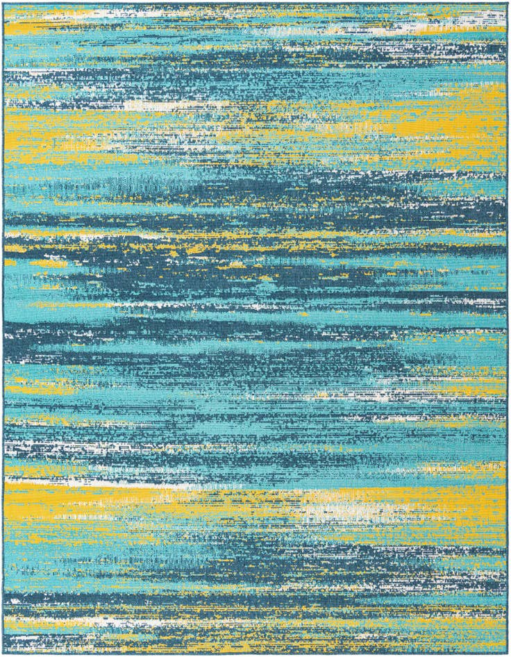 Detail image of 7' 10 x 10' Easy-Clean Coastal Indoor / Outdoor Rug