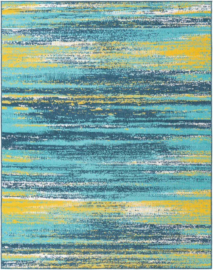 Detail image of 7' 10 x 10' Easy-Clean Coastal Indoor / Outdoor Rug