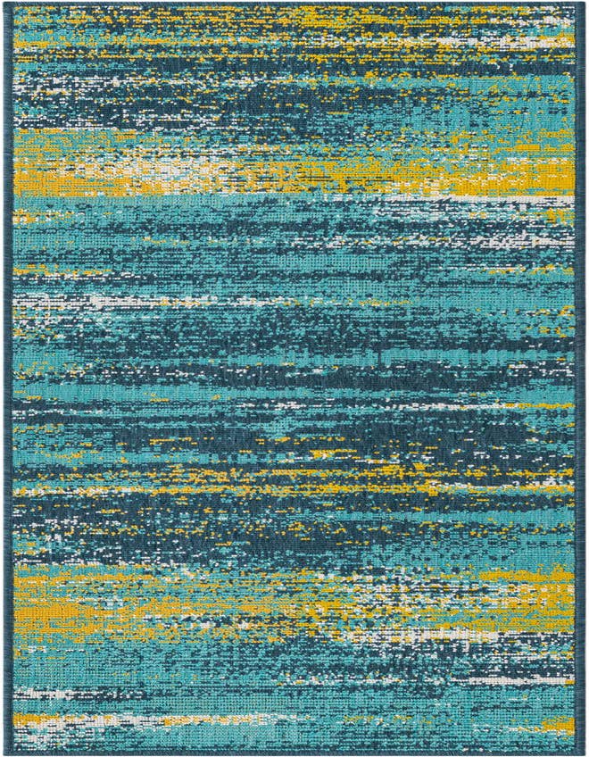 Detail image of 2' x 6' Easy-Clean Coastal Indoor / Outdoor Runner Rug