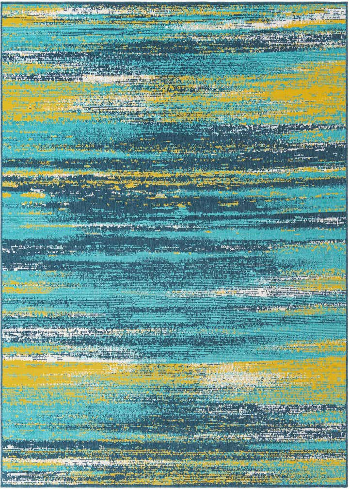 7' 10 x 7' 10 Easy-Clean Coastal Indoor / Outdoor Square Rug