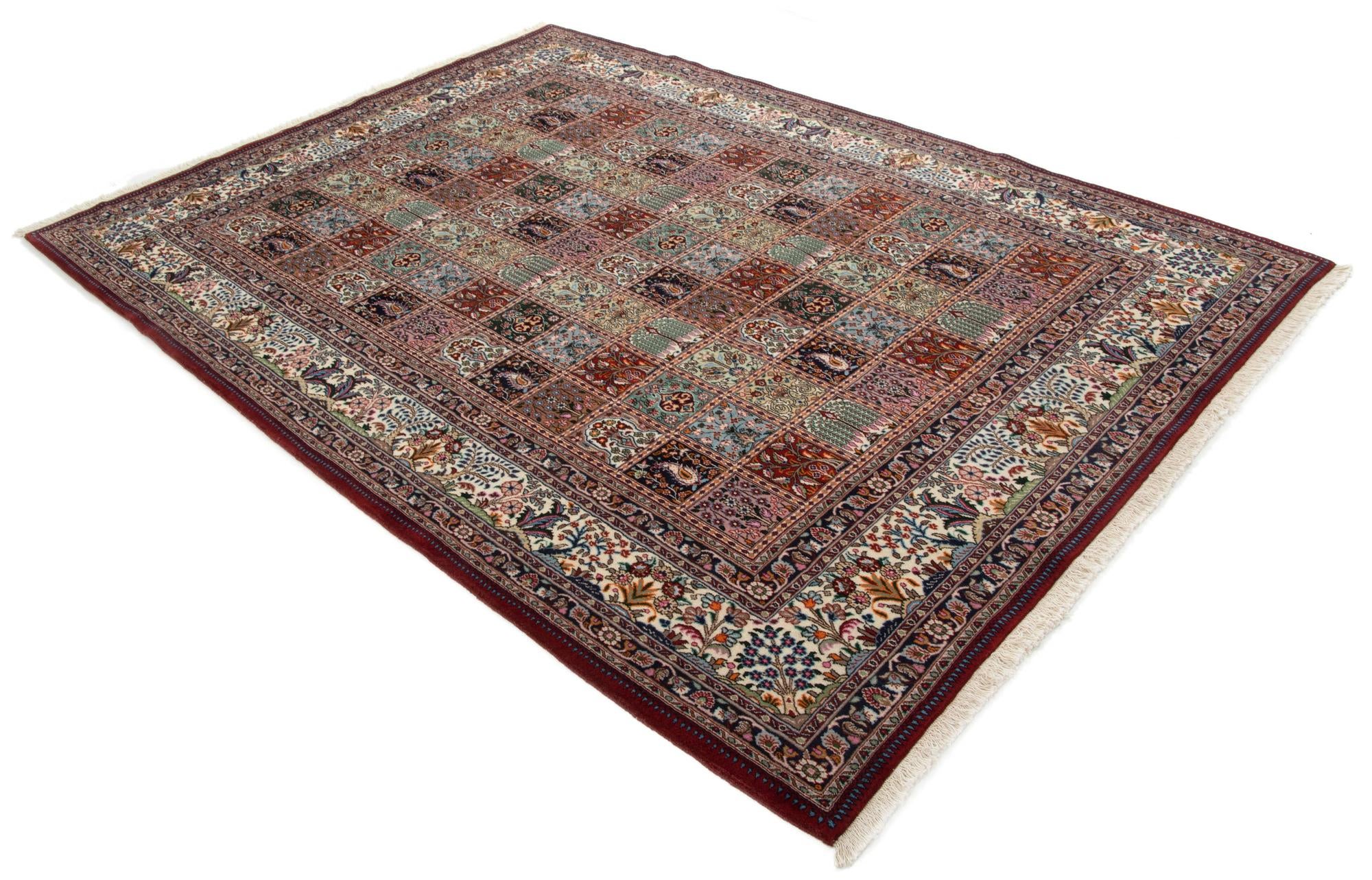 7' x 9' 10 Hand Knotted Birjend Persian Wool Rug