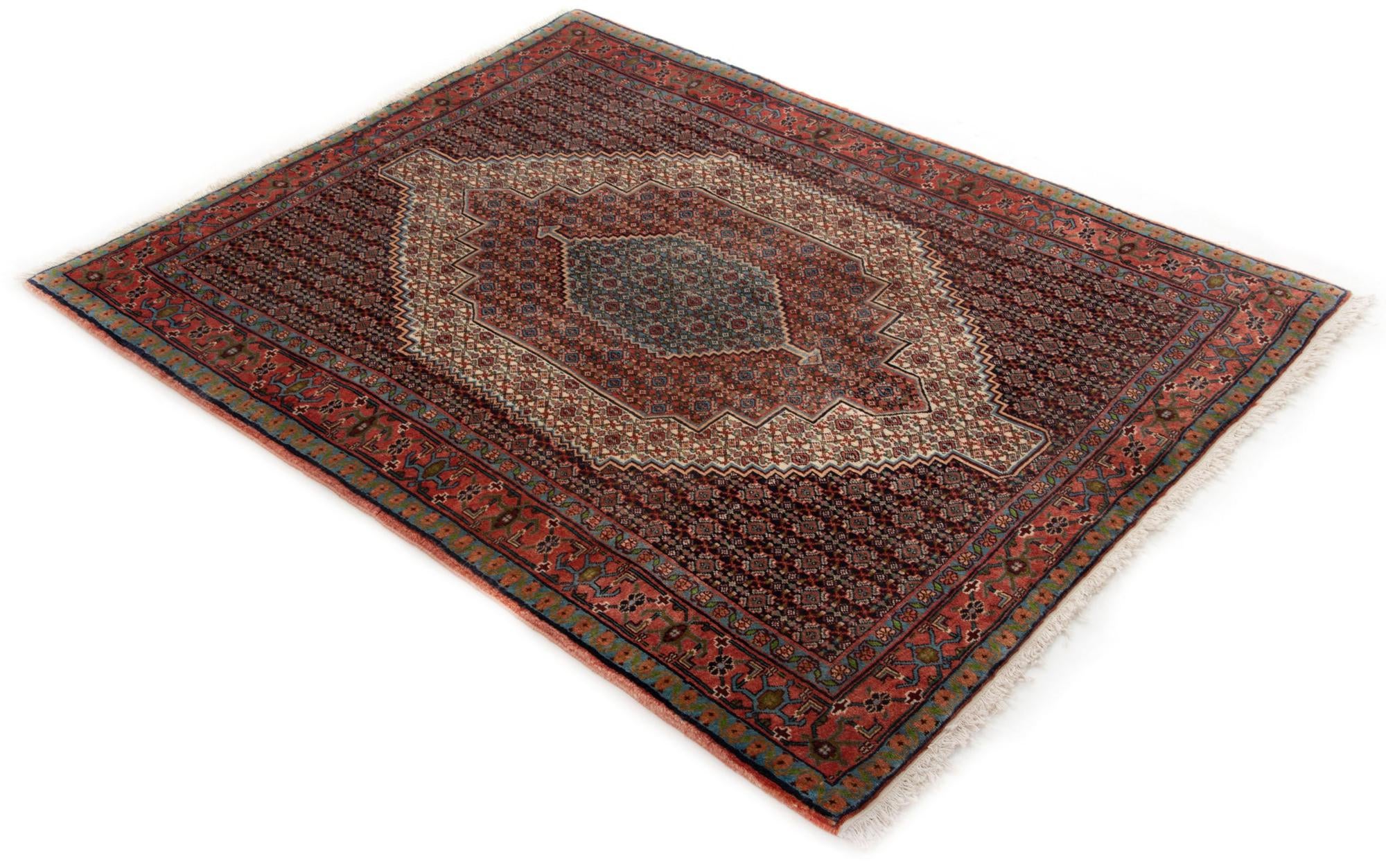 4' 2 x 5' 4 Hand Knotted Birjend Persian Wool Rug