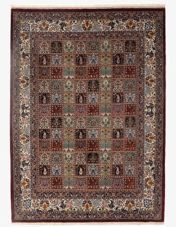 7' x 9' 10 Hand Knotted Birjend Persian Wool Rug