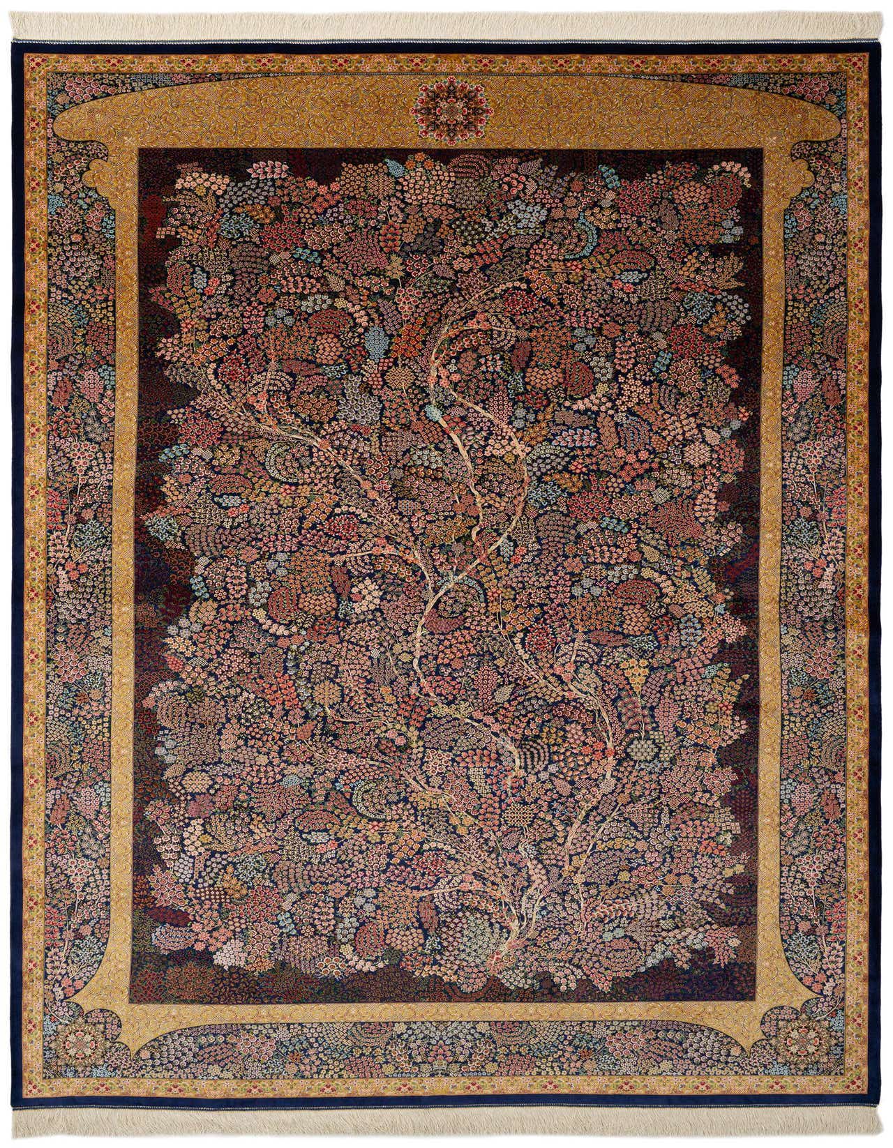 6' 7 x 9' 8 Ghom Design Rug