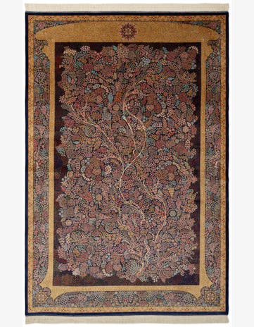 6' 7 x 9' 8 Ghom Design Rug