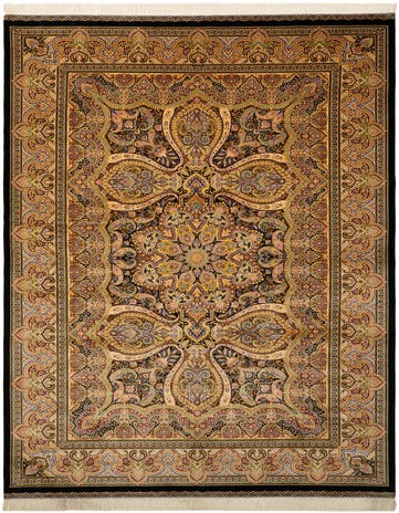 6' 5 x 9' 6 Ghom Design Rug