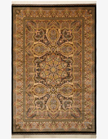 6' 5 x 9' 6 Ghom Design Rug
