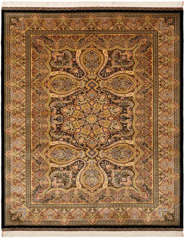 6' 6 x 9' 7 Ghom Design Rug