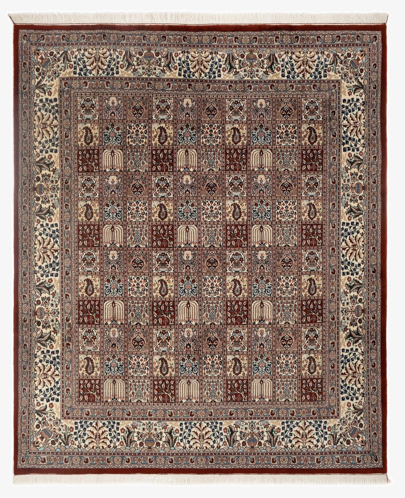 7' 11 x 9' 6  Hand Knotted Indo Bachtiar Wool Rug