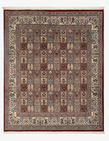 7' 11 x 9' 6 Hand Knotted Indo Bachtiar Wool Rug