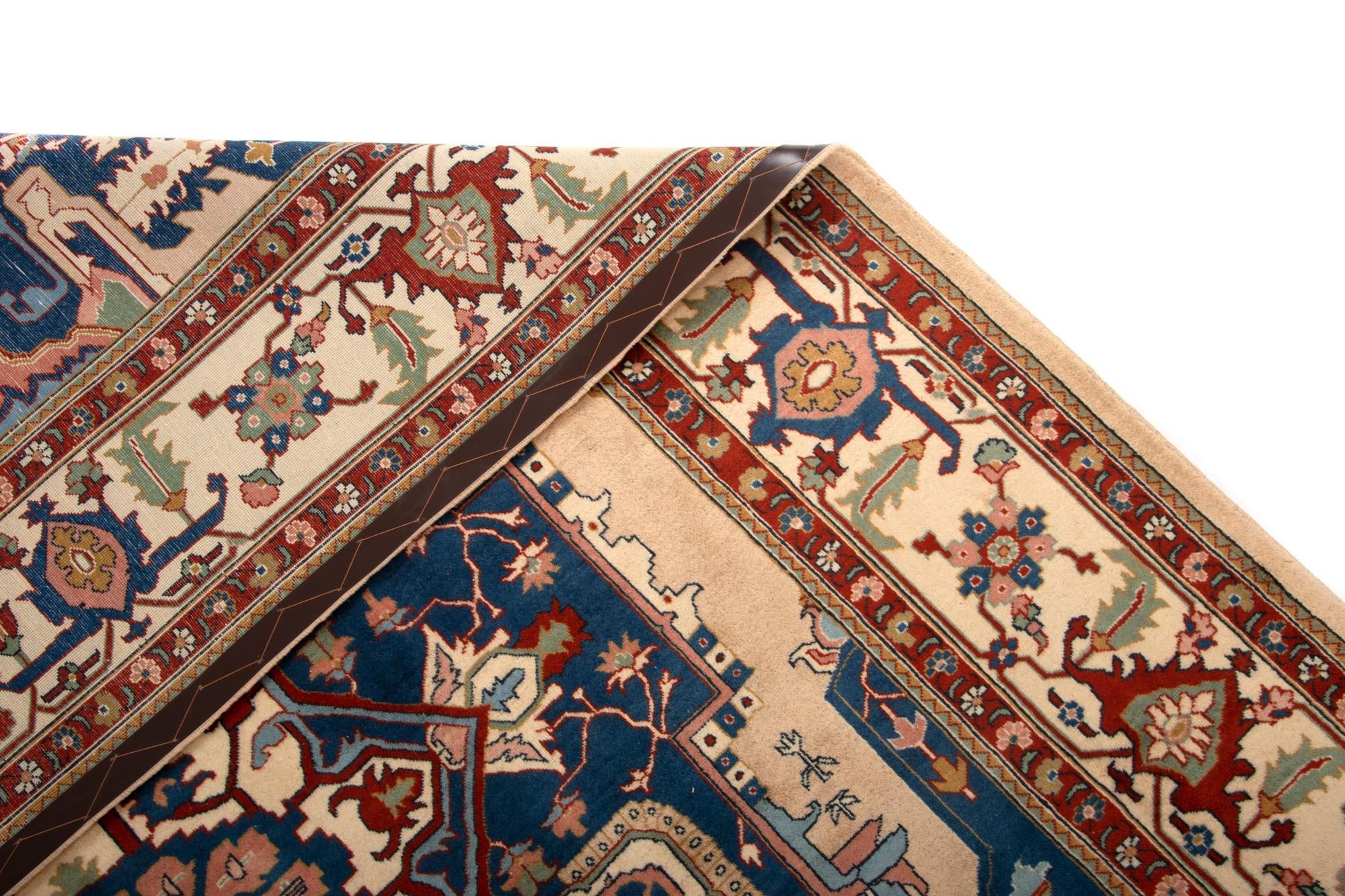 6' 7 x 9' 9 Hand Knotted Indo Heriz Wool Rug