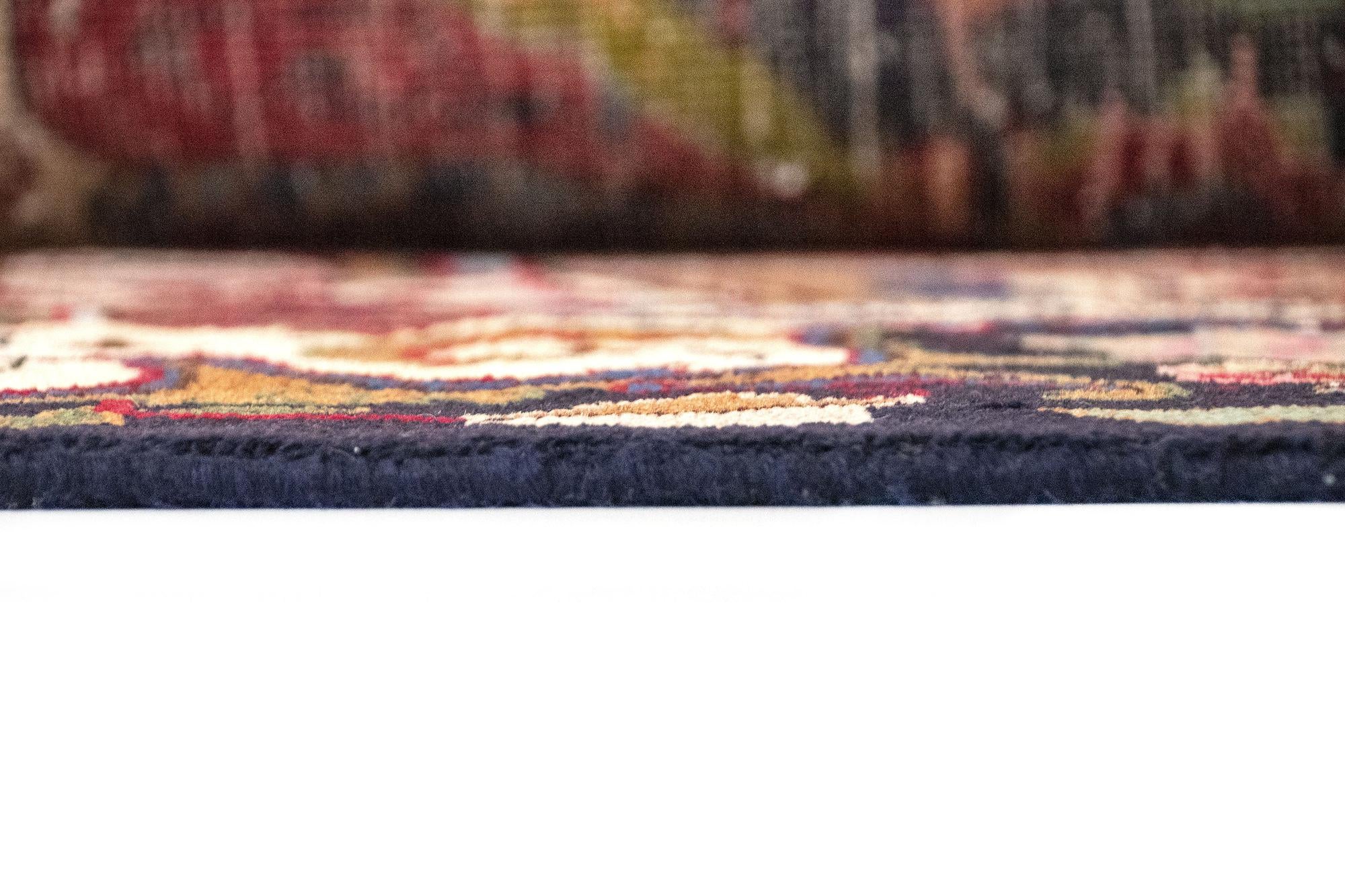 9' 5 x 13' Hand Knotted Kashan Persian Wool Rug