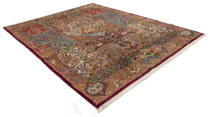 Detail image of 9' 11 x 12' 9 Hand Knotted Kashmar Persian Wool Rug