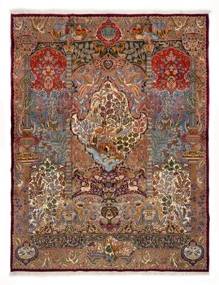 9' 11 x 12' 9 Hand Knotted Kashmar Persian Wool Rug