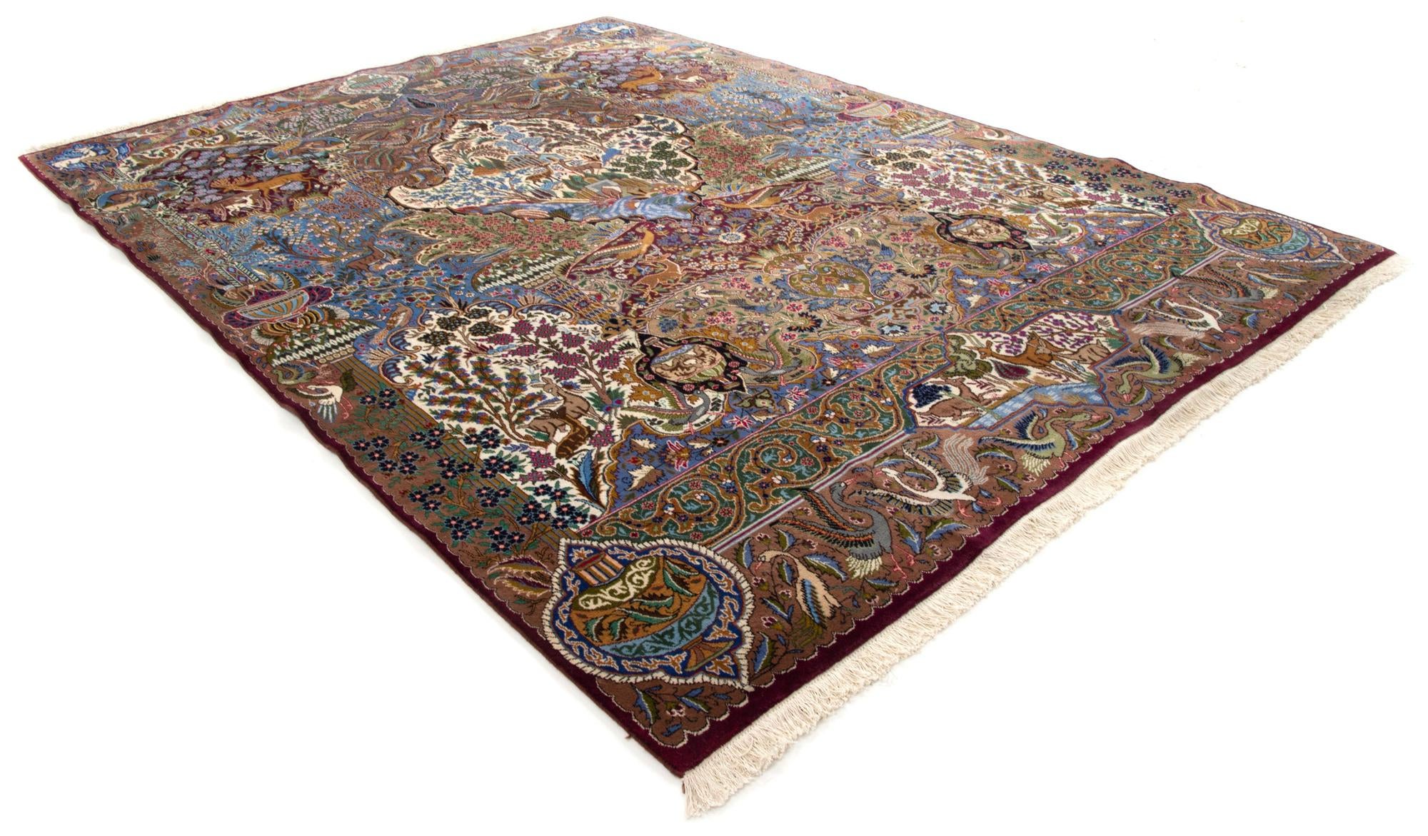 9' 8 x 13' 2 Hand Knotted Kashmar Persian Wool Rug