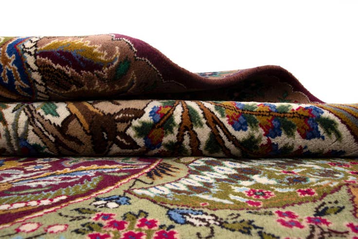 Detail image of 9' 8 x 13' 2 Hand Knotted Kashmar Persian Wool Rug