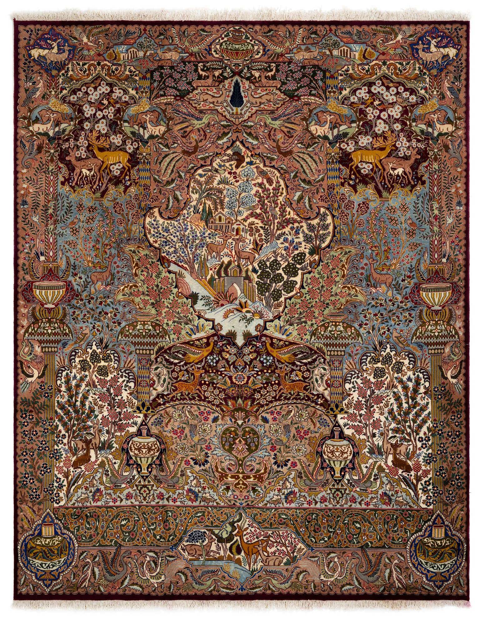 Primary image 9' 10 x 12' 6  Hand Knotted Kashmar Persian Wool Rug