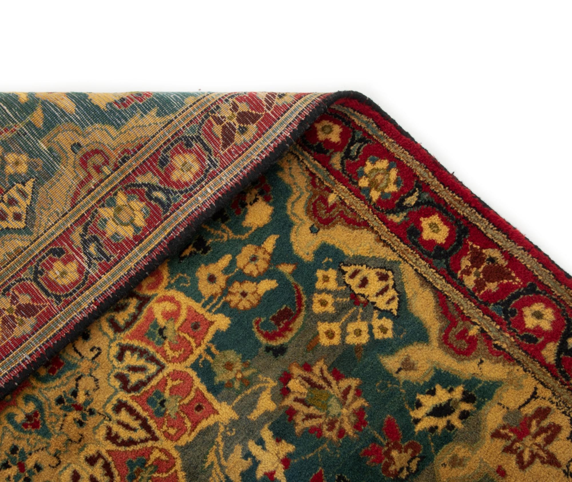 3' 8 x 6' 2 Hand Knotted Kashmar Persian Wool Rug