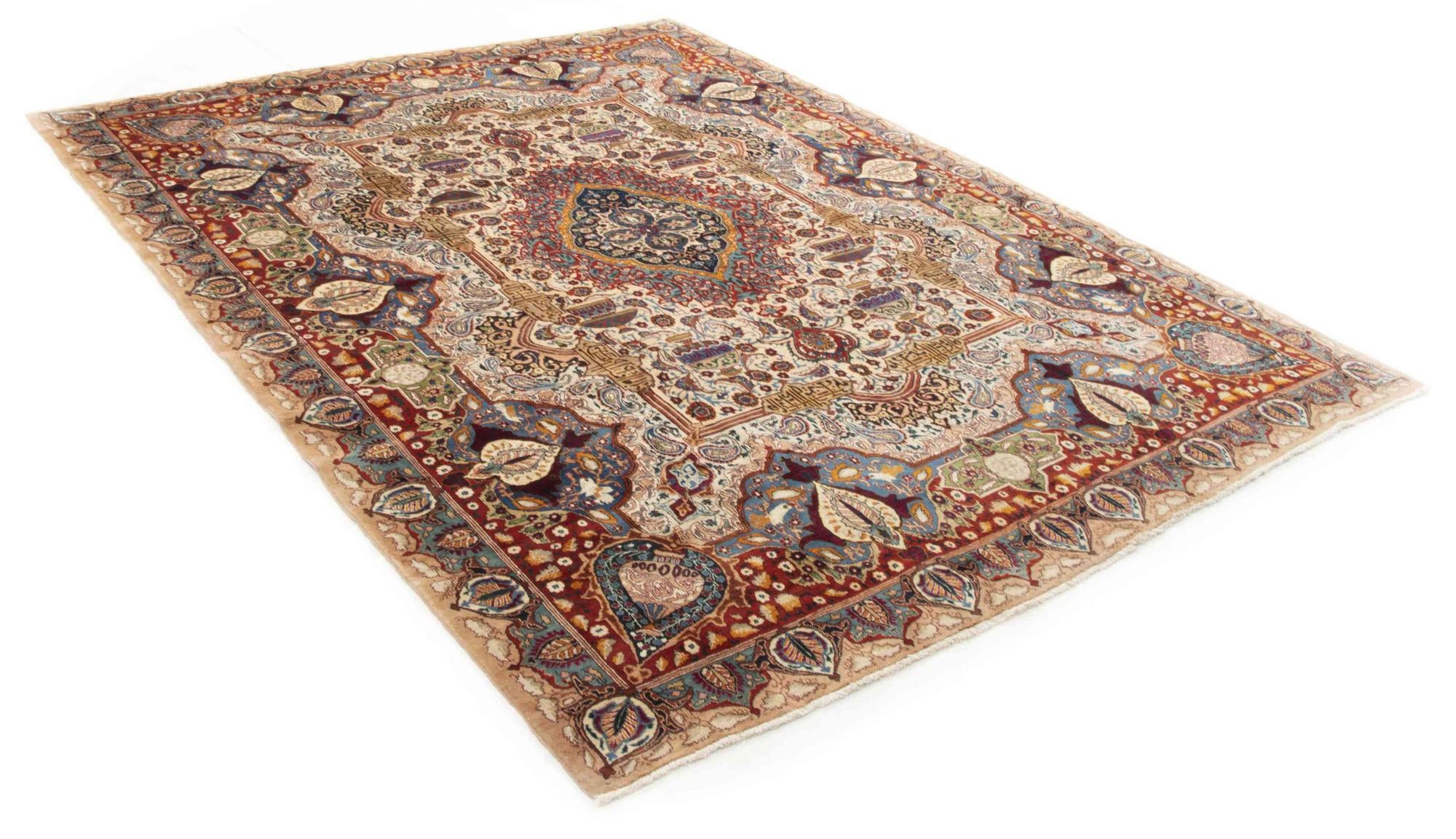 9' 10 x 12' 5 Hand Knotted Kashmar Persian Wool Rug