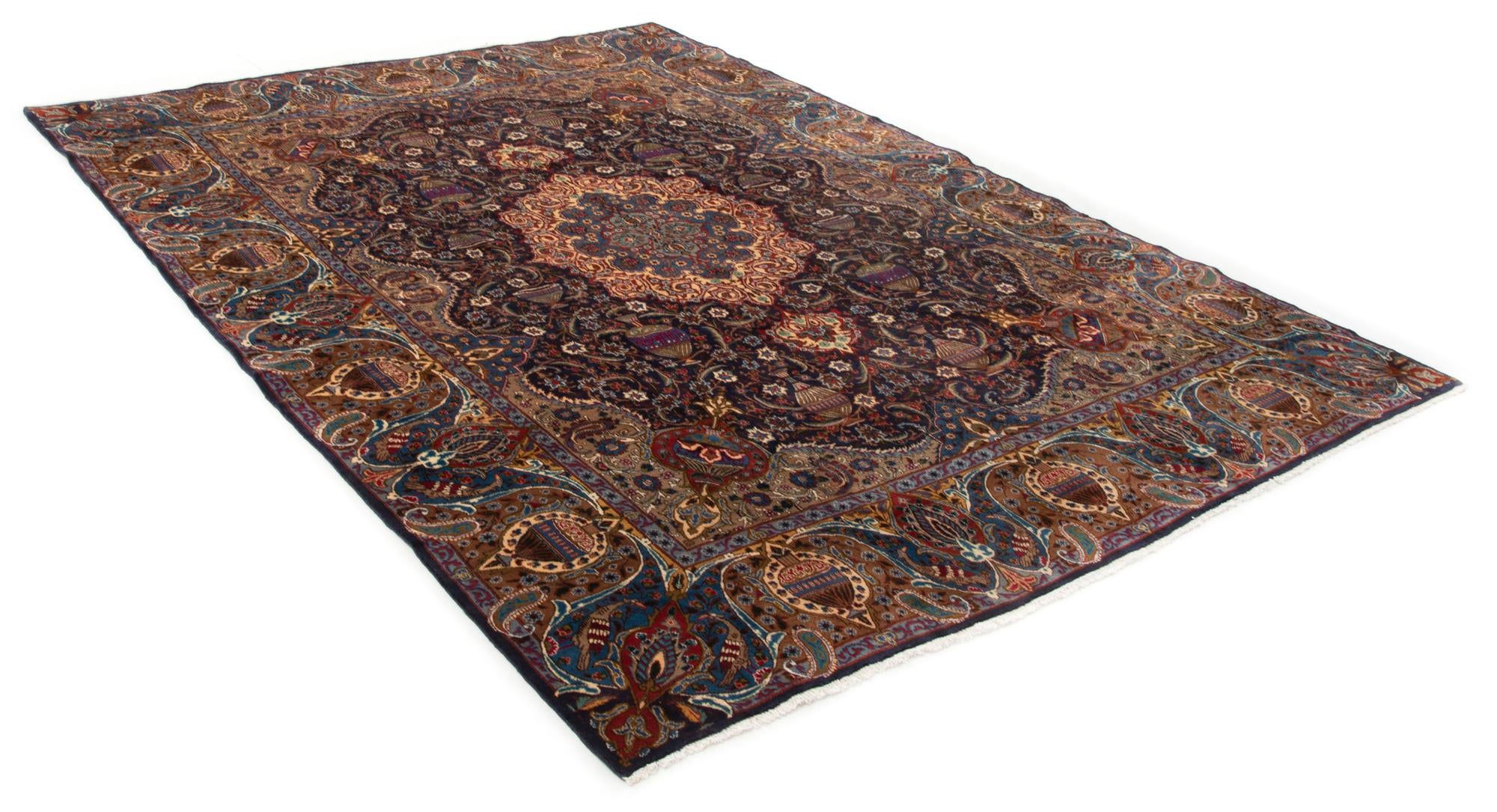 9' 3 x 12' 7 Hand Knotted Kashmar Persian Wool Rug