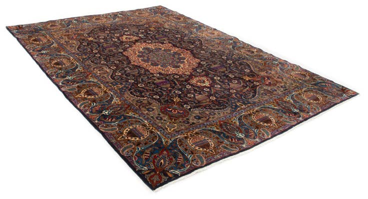 Detail image of 9' 3 x 12' 7 Hand Knotted Kashmar Persian Wool Rug