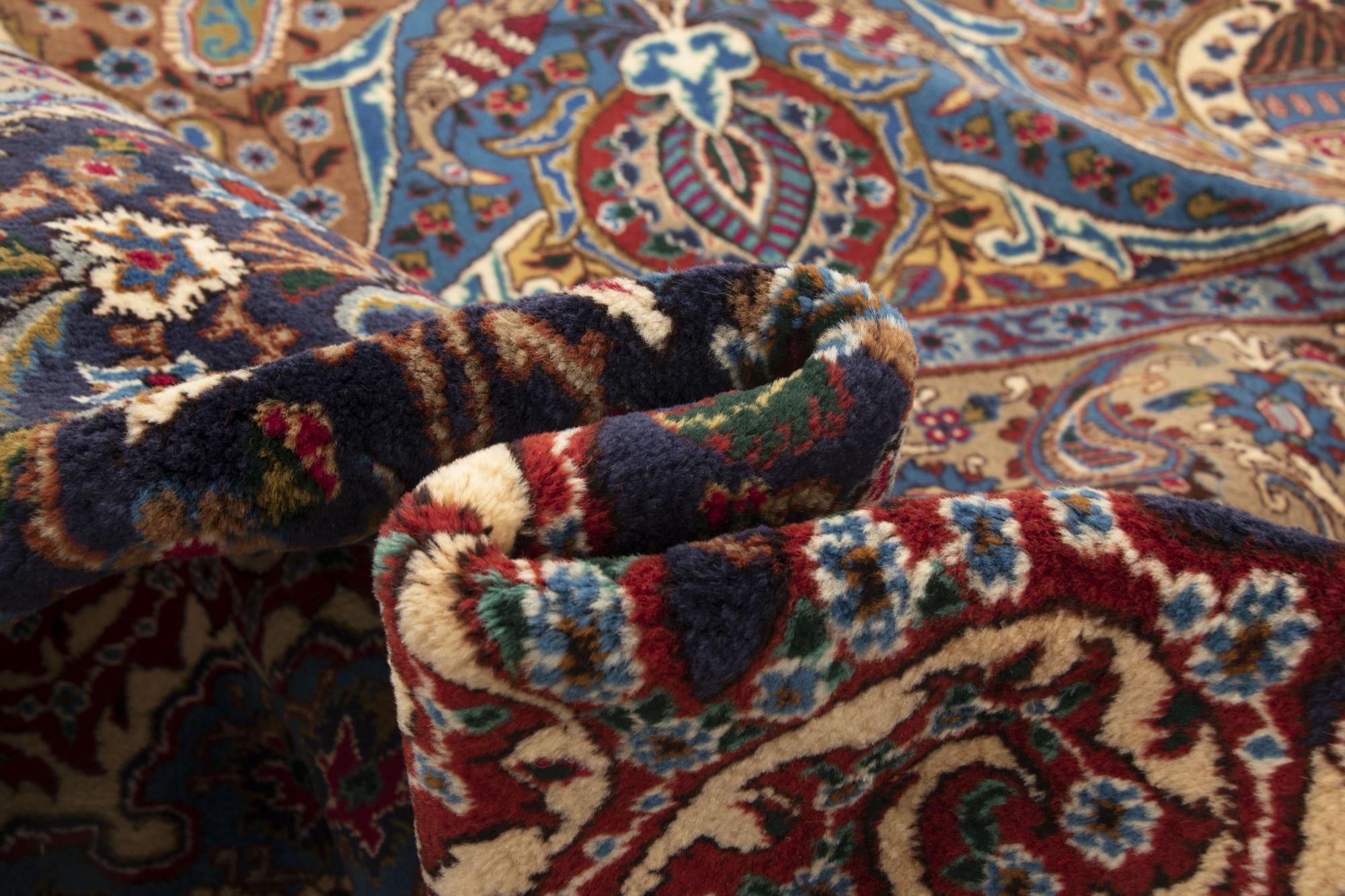 9' 3 x 12' 7 Hand Knotted Kashmar Persian Wool Rug