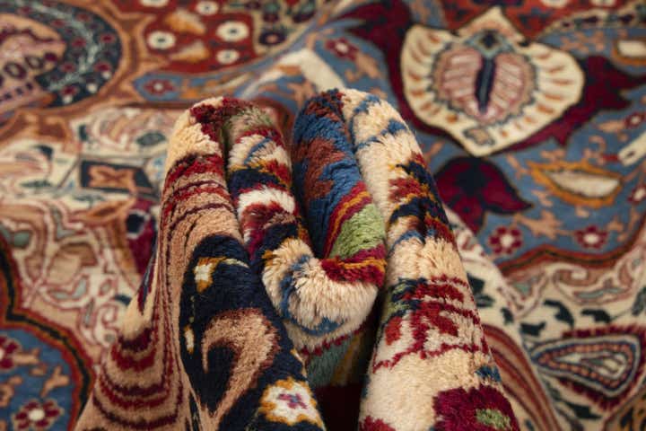9' 10 x 12' 5 Hand Knotted Kashmar Persian Wool Rug