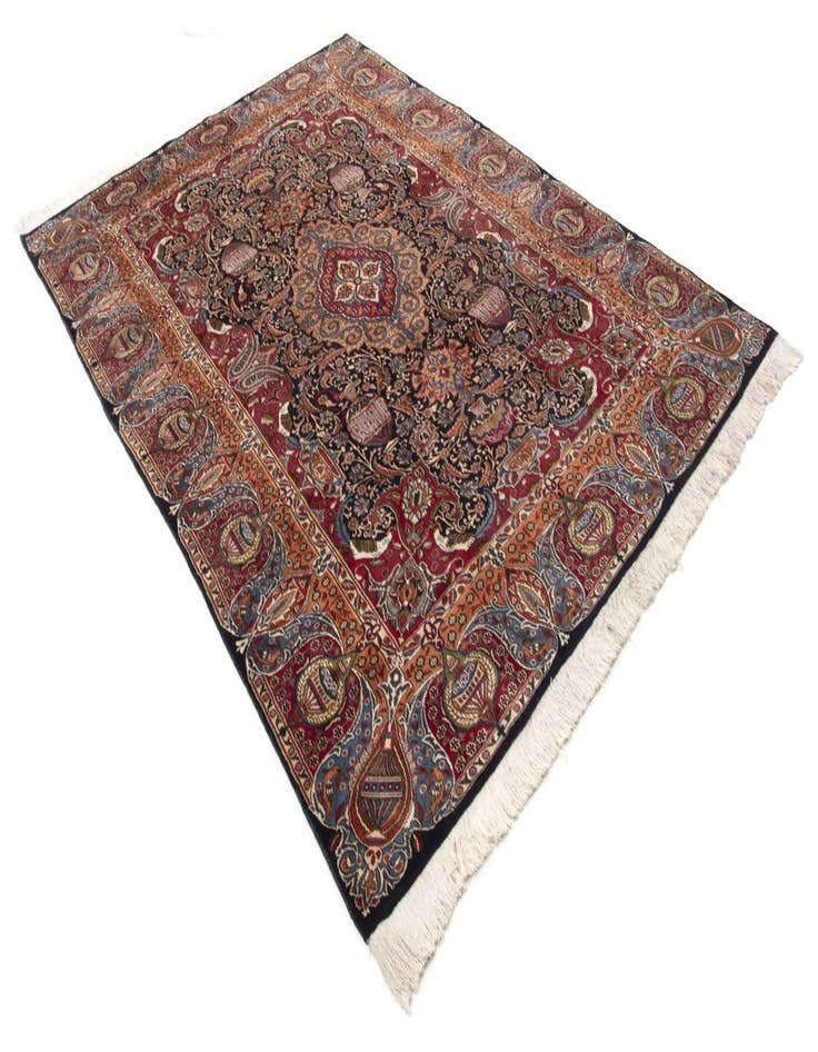 Detail image of 9' 7 x 12' 8  Hand Knotted Kashmar Persian Wool Rug