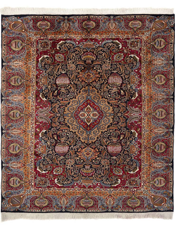 Detail image of 9' 7 x 12' 8 Hand Knotted Kashmar Persian Wool Rug