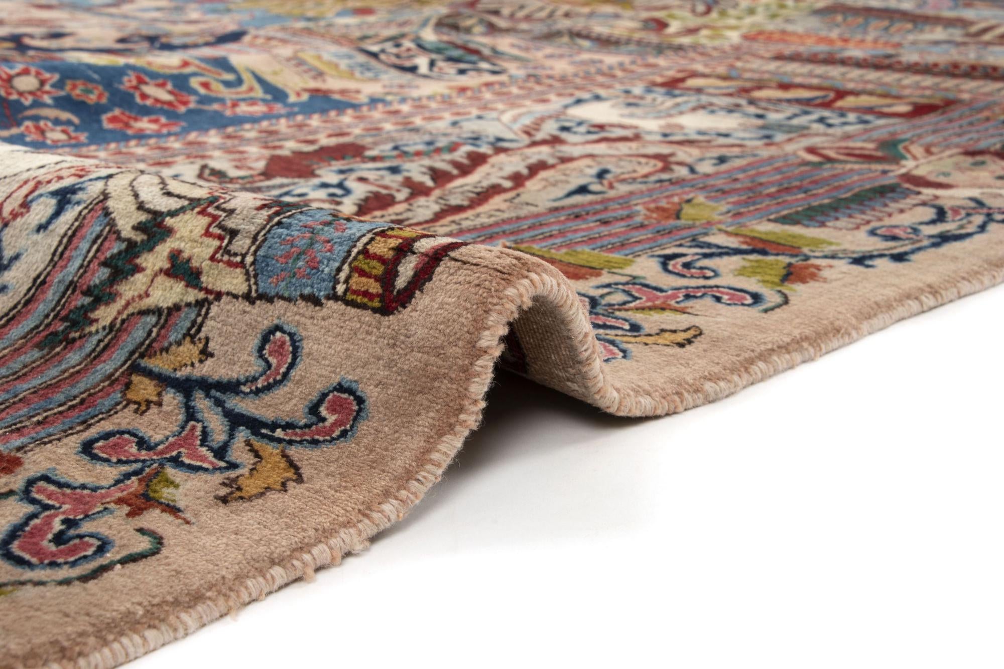 10' 1 x 12' 8 Hand Knotted Kashmar Persian Wool Rug