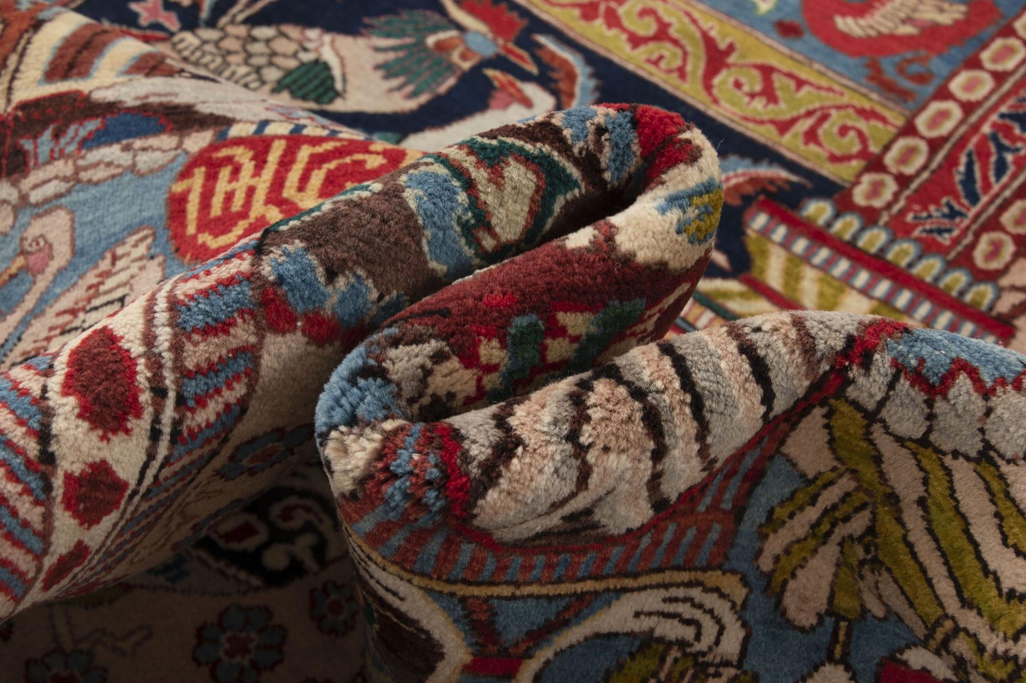 10' 1 x 12' 8 Hand Knotted Kashmar Persian Wool Rug