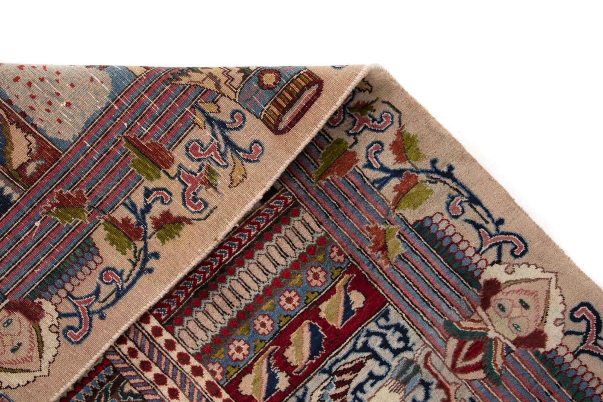 10' 1 x 12' 8 Hand Knotted Kashmar Persian Wool Rug