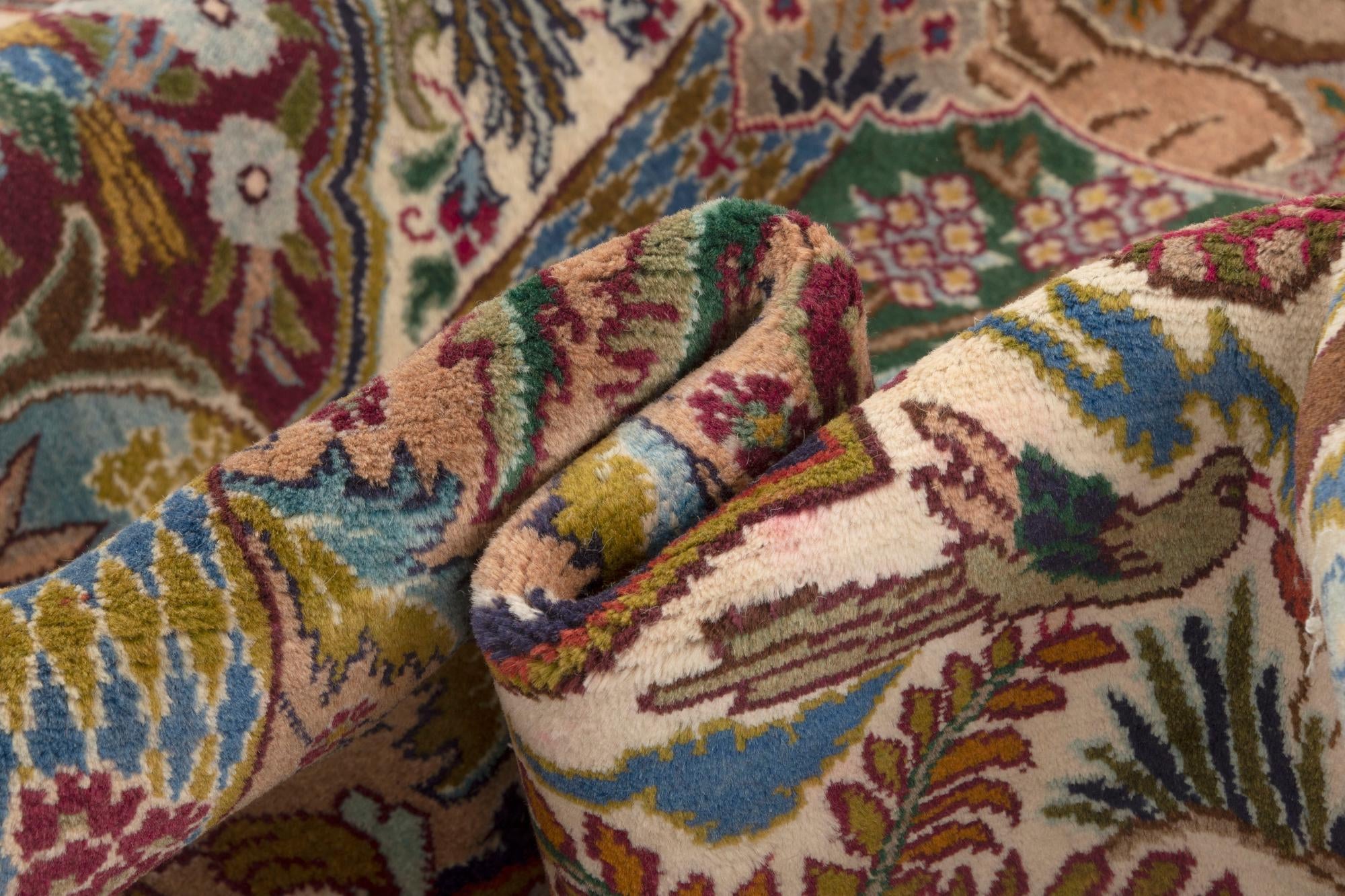 9' 10 x 12' 9 Hand Knotted Kashmar Persian Wool Rug
