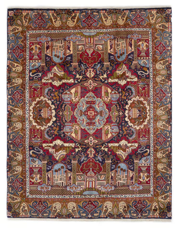 Detail image of 9' 9 x 12' 9 Hand Knotted Kashmar Persian Wool Rug