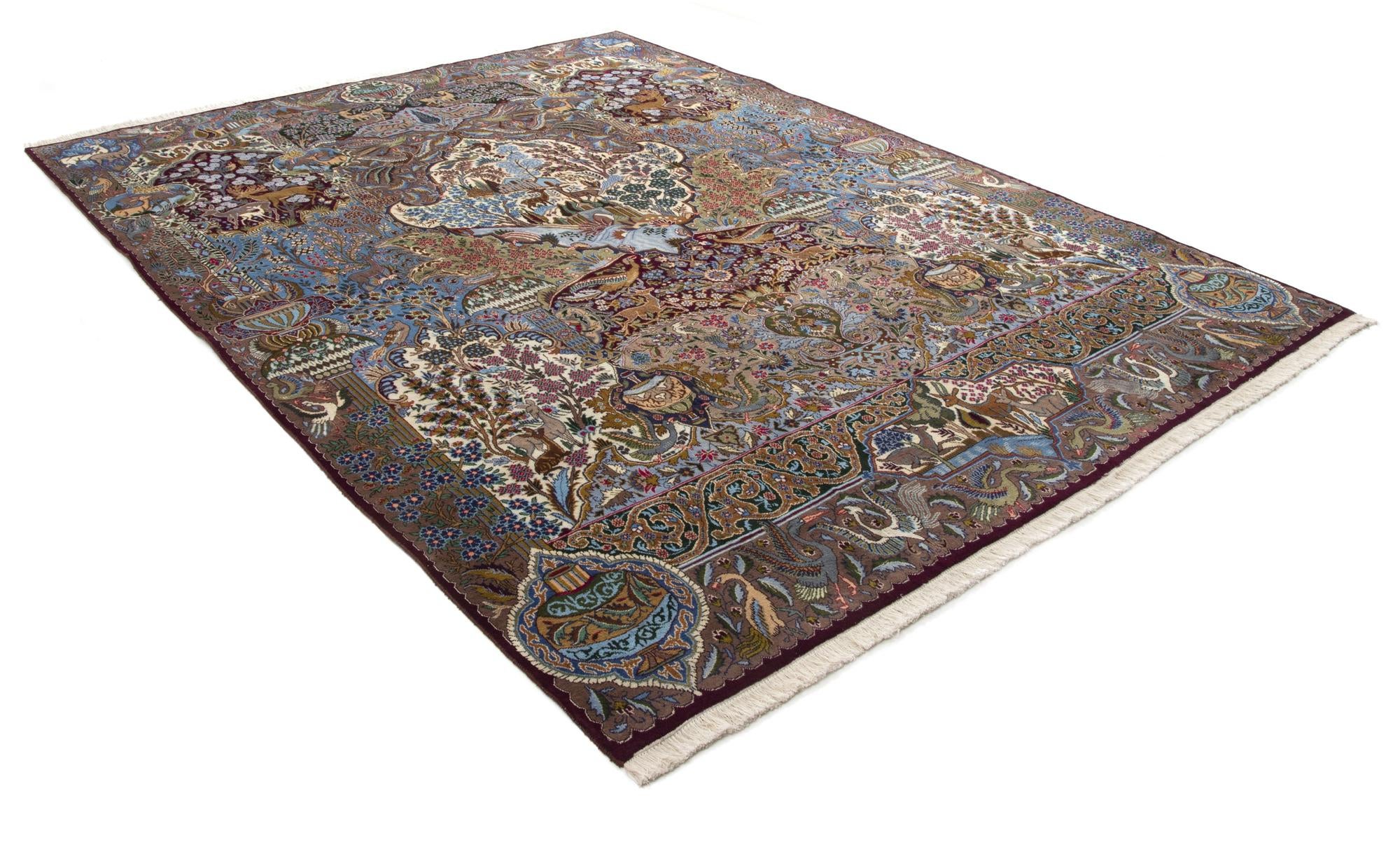 9' 11 x 13' Hand Knotted Kashmar Persian Wool Rug