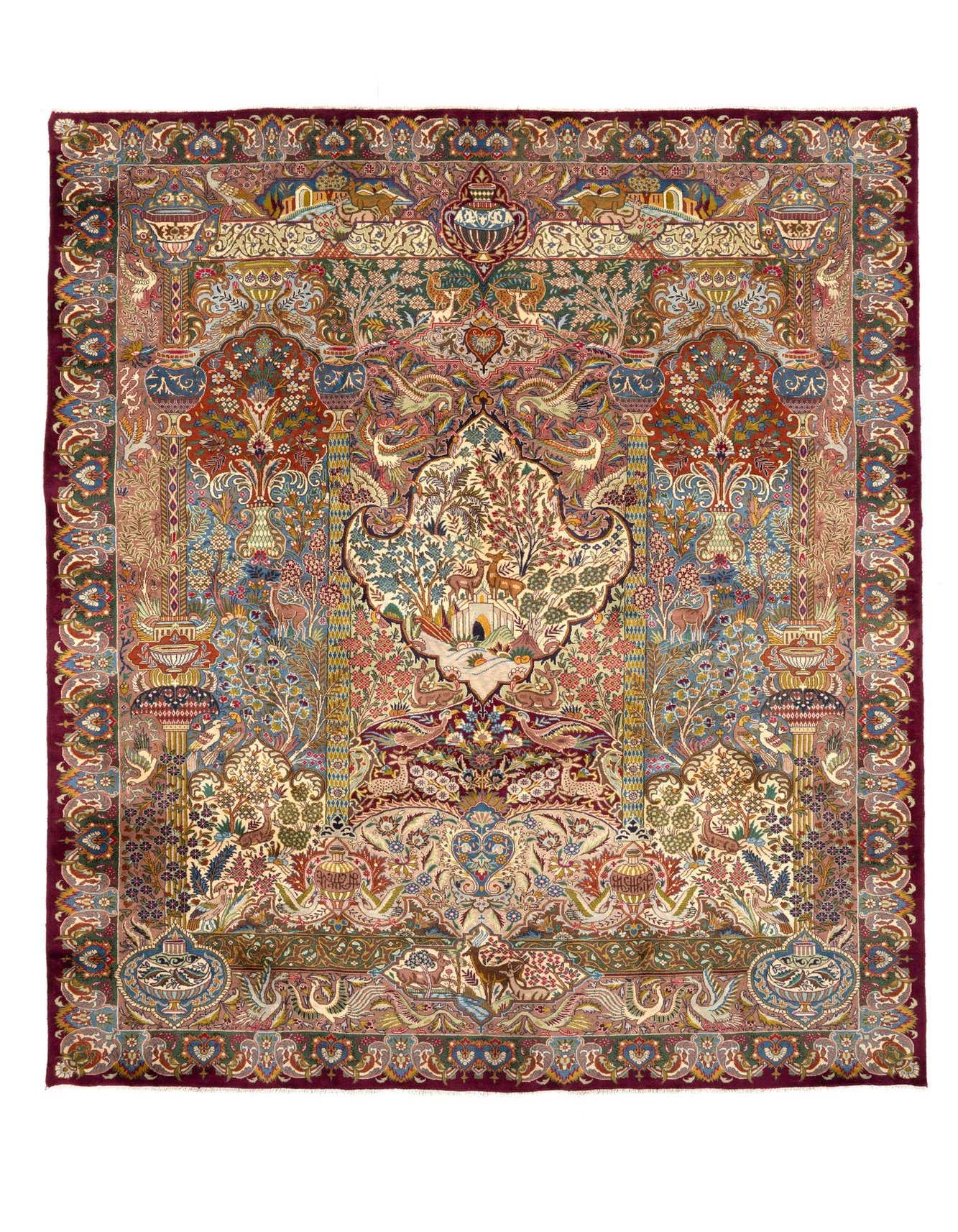 Primary image 9' 9 x 12' 7  Hand Knotted Kashmar Persian Wool Rug