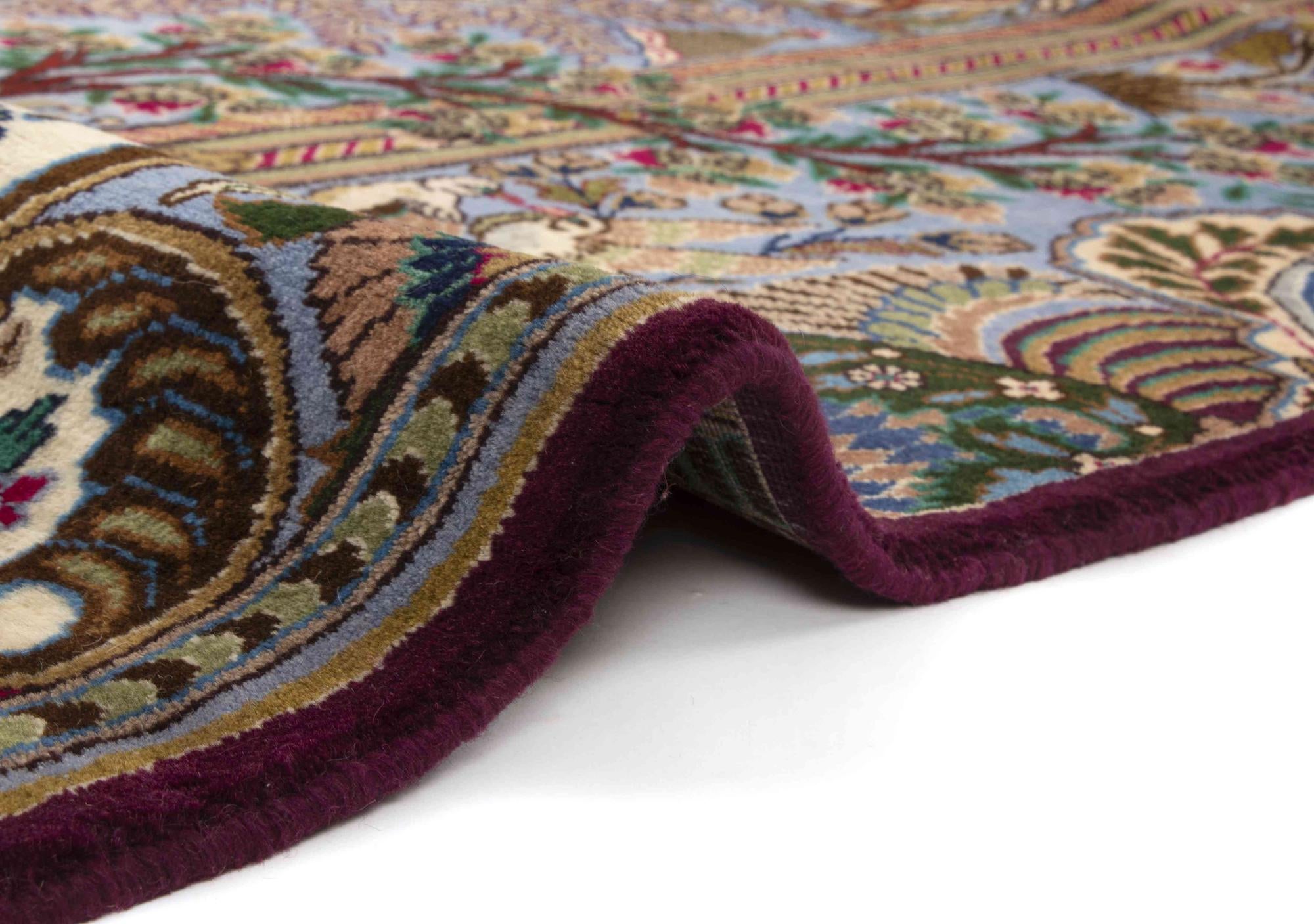9' 9 x 13' Hand Knotted Kashmar Persian Wool Rug