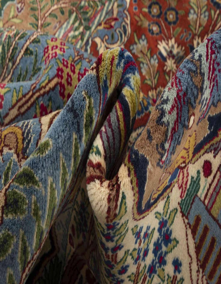 Detail image of 9' 9 x 12' 2  Hand Knotted Kashmar Persian Wool Rug