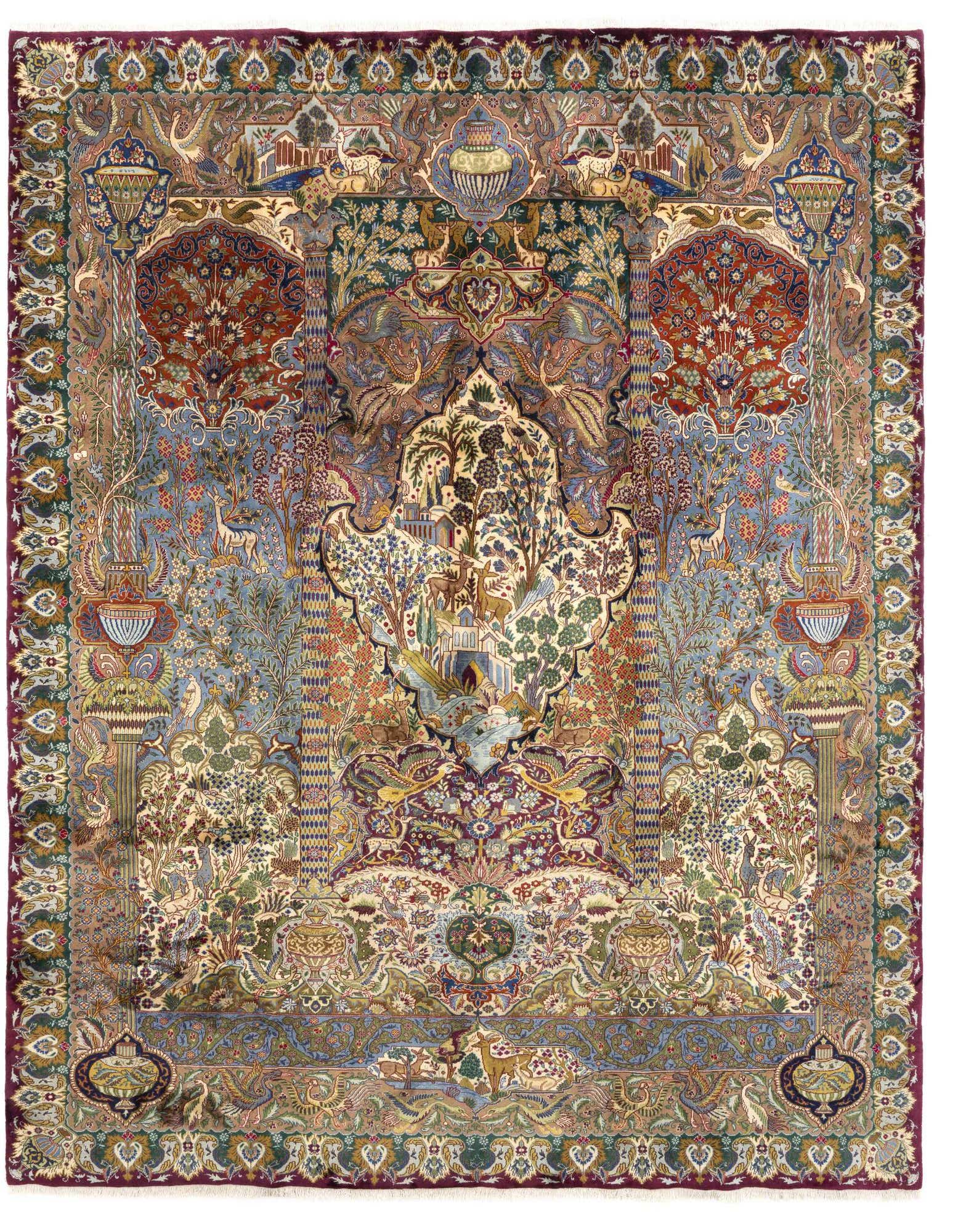 Primary image 9' 9 x 12' 2  Hand Knotted Kashmar Persian Wool Rug