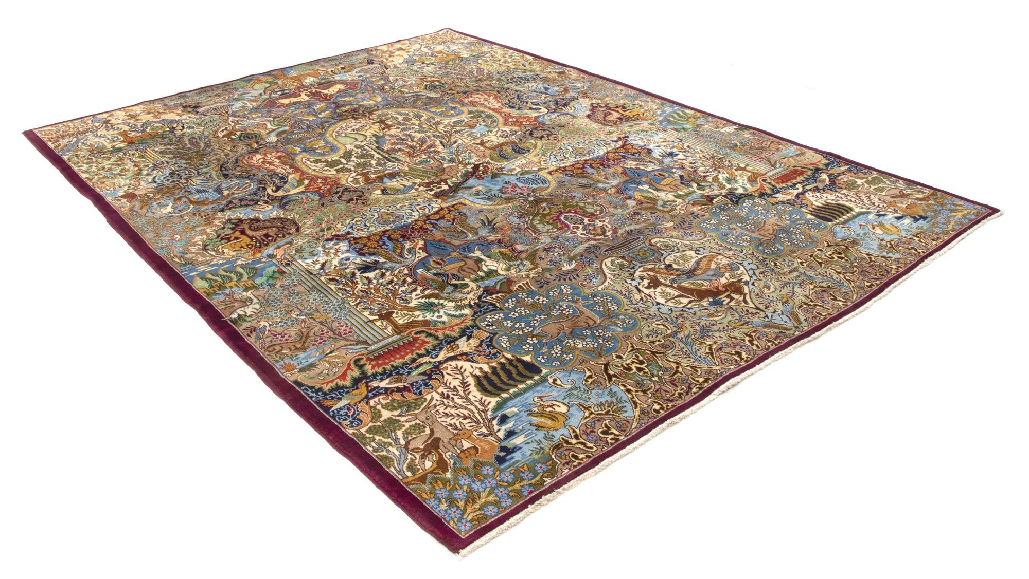9' 11 x 12' 8 Hand Knotted Kashmar Persian Wool Rug