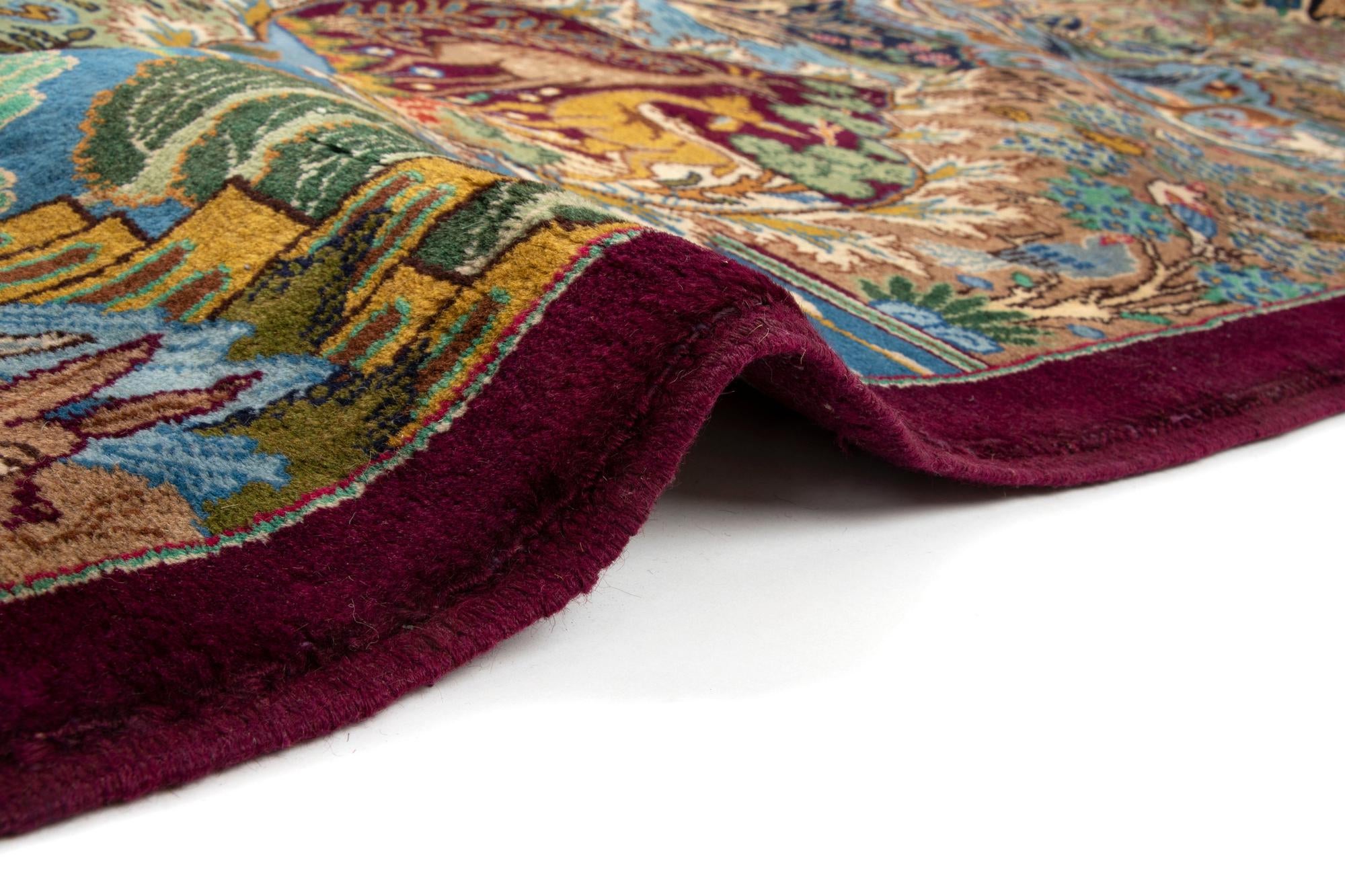 9' 11 x 12' 8 Hand Knotted Kashmar Persian Wool Rug