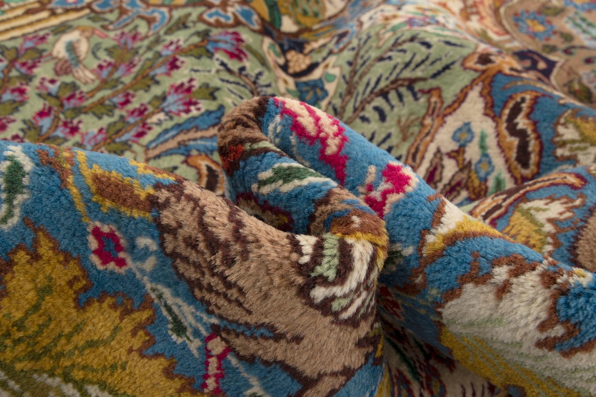 9' 11 x 12' 8 Hand Knotted Kashmar Persian Wool Rug