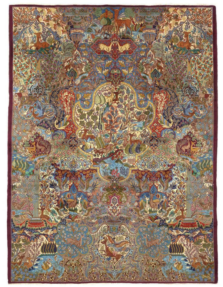 Detail image of 9' 11 x 12' 8 Hand Knotted Kashmar Persian Wool Rug